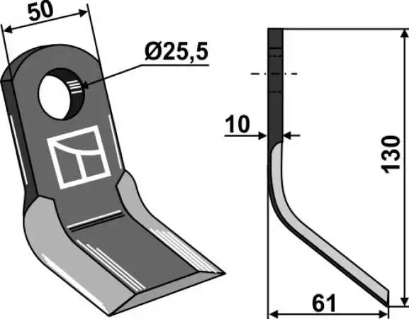 Y-Messer 130x50mm